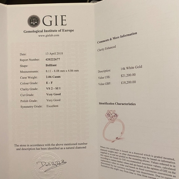 Engagement diamond ring - Picture 5 of 5